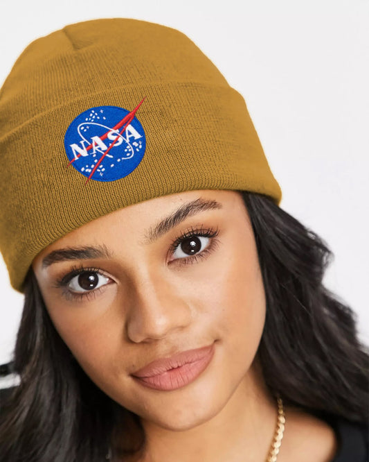 GORRO DE LANA NASA - MOSTAZA