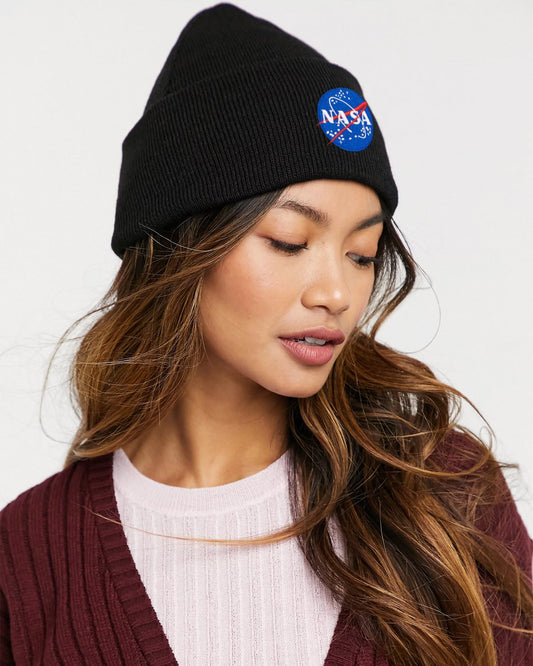 GORRO DE LANA NASA - NEGRO