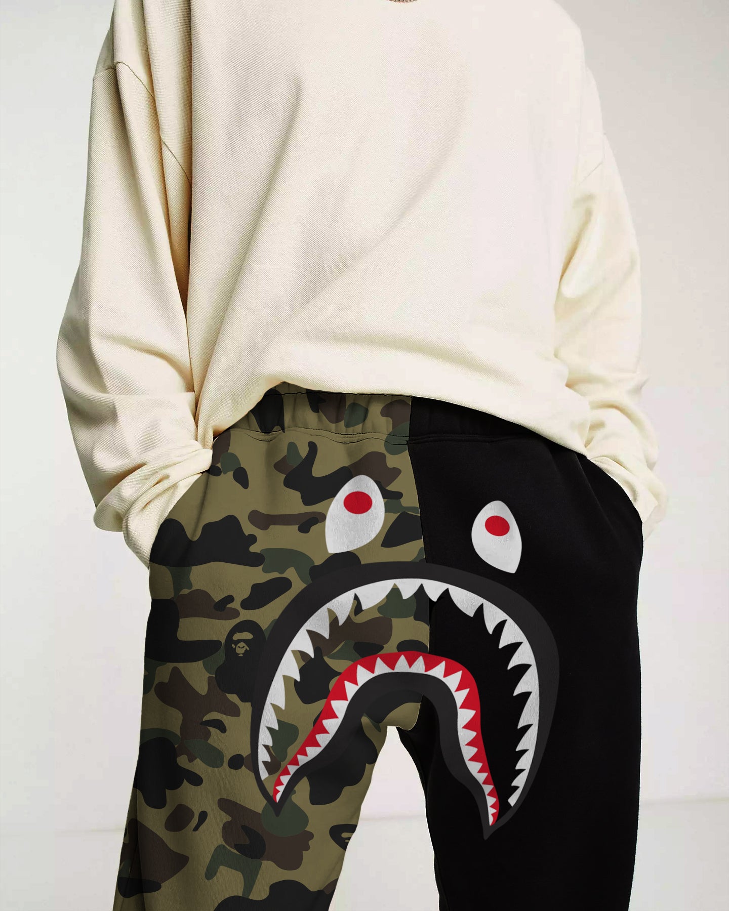 JOGGER SHARK BICOLOR CAMUFLAJE VERDE