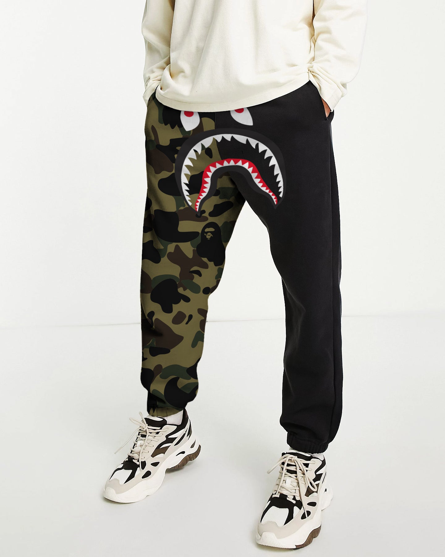 JOGGER SHARK BICOLOR CAMUFLAJE VERDE