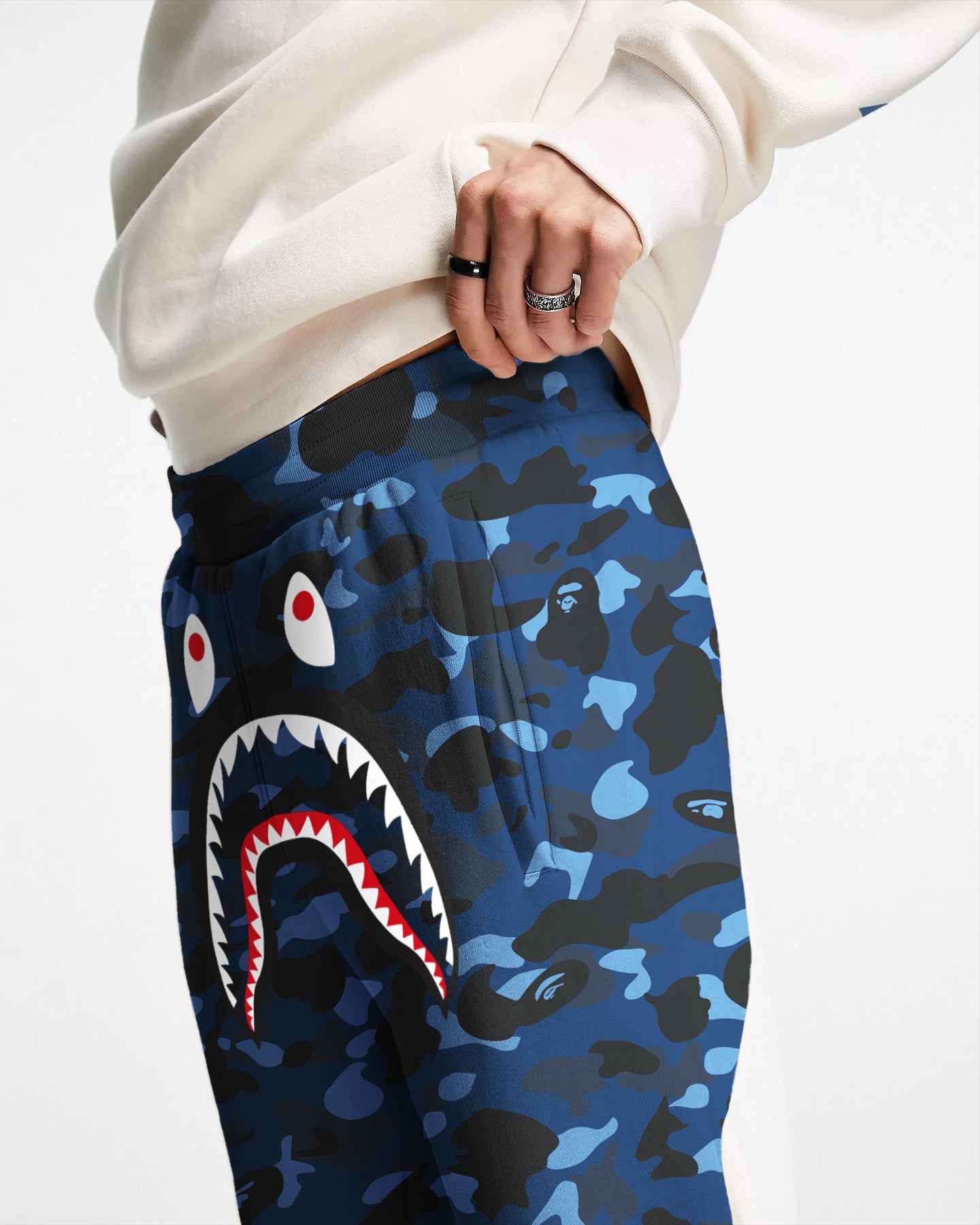 JOGGER BAPE AZUL SHARK