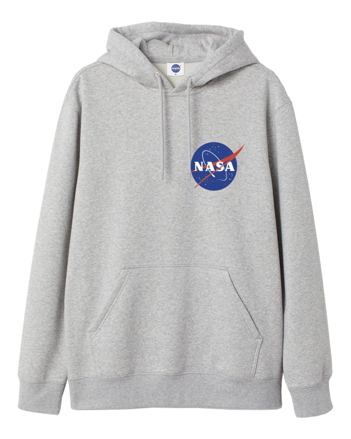 HOODIE NASA GRIS  LOGO AZUL